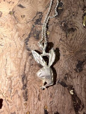Vintage Sterling Silver Playboy Bunny Pendant
 Free Black gift box included 🐰